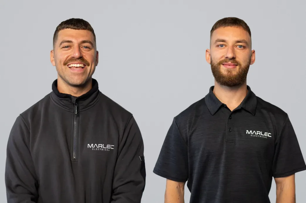 Joel and Kyle Margaritis, the brothers who run Marlec Electrical